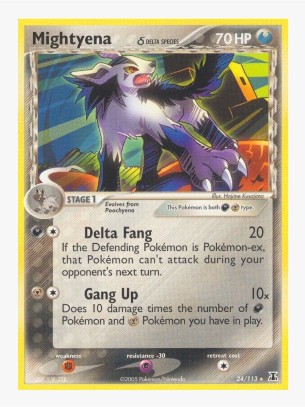 Mightyena (Delta Species) EX Delta Species Pokemon Trading Card